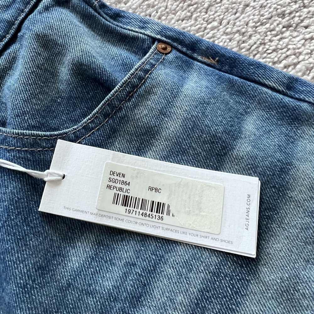 AG Adriano Goldschmied Deven High Rise Ultra Wide Leg Jeans Womens 29 Blue - Picture 5 of 15